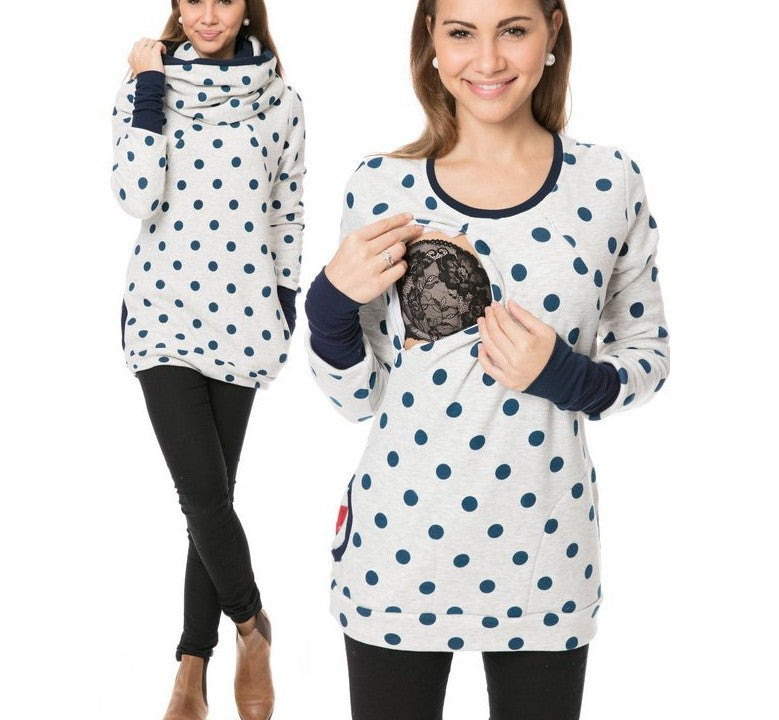Long-sleeve Printed Maternity And Womens Clothing