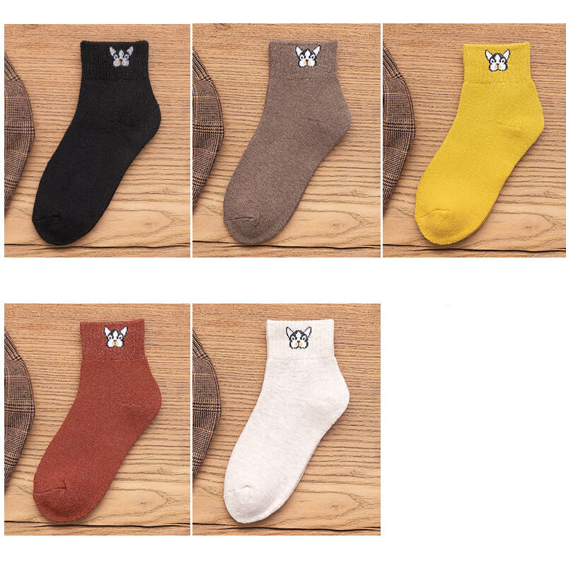 Cartoon Embroidered  In Tube Socks