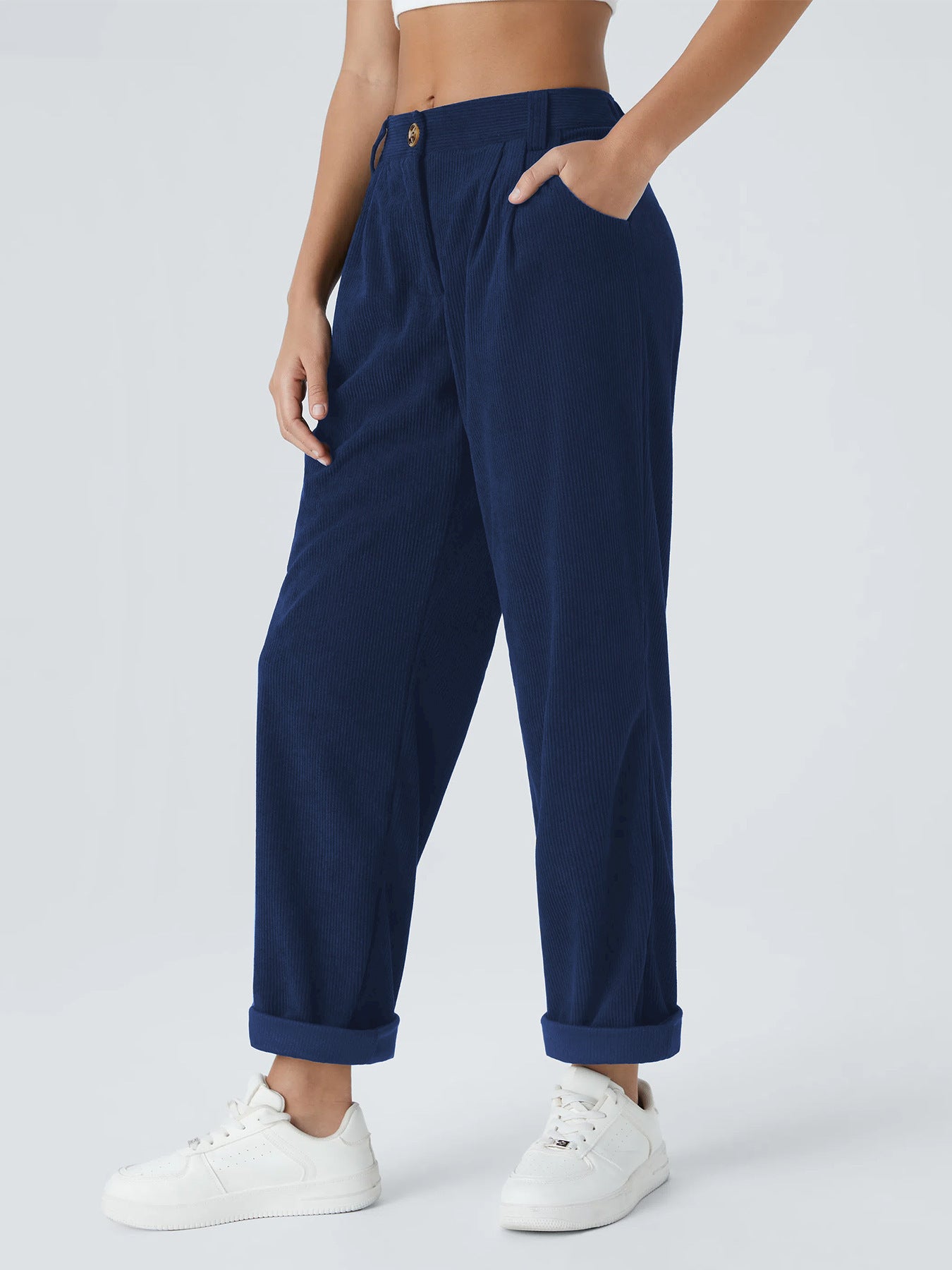 Casual Suit Wide-leg Pants With Velvet