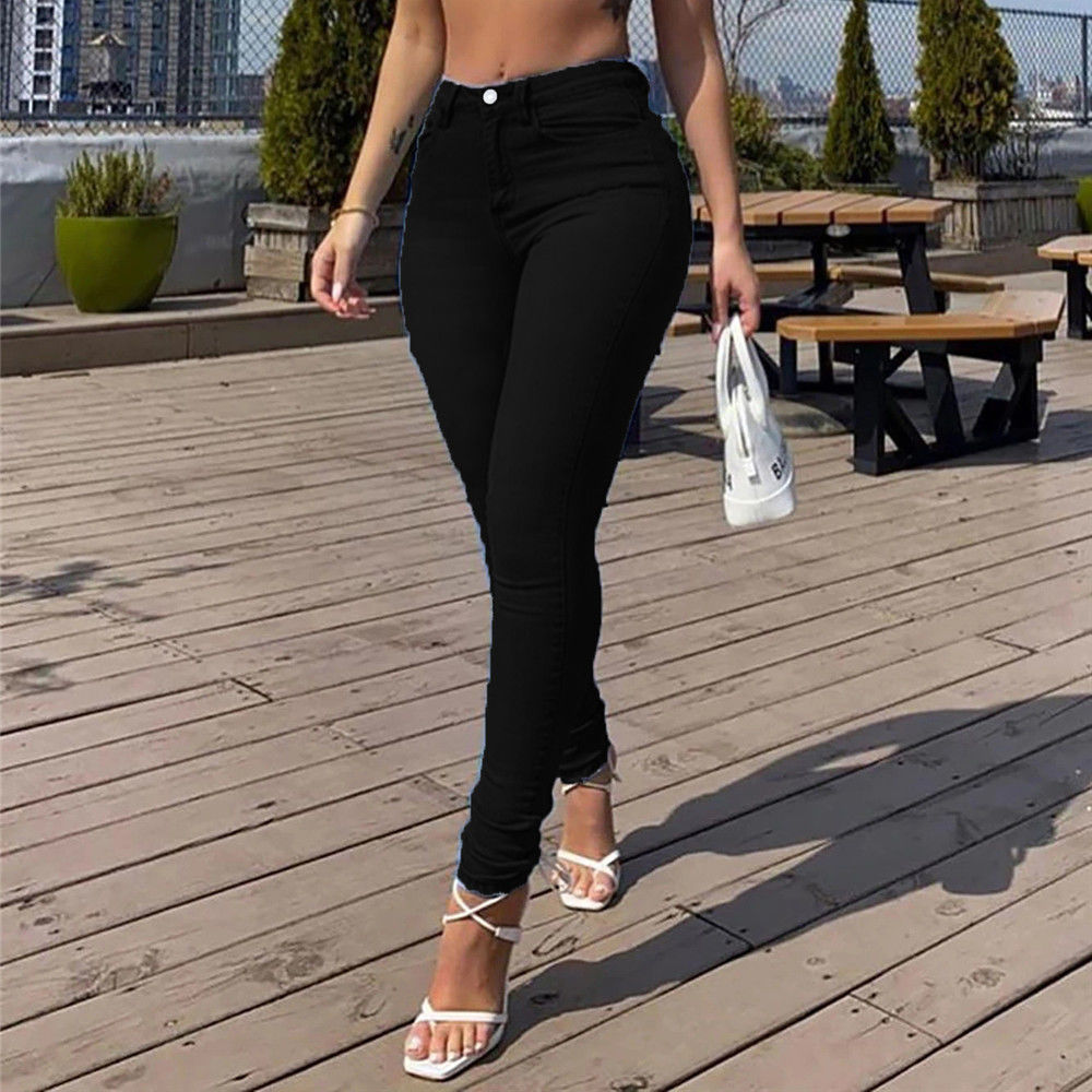 Sexede ferskenhofte-skinny-jeans til kvinder