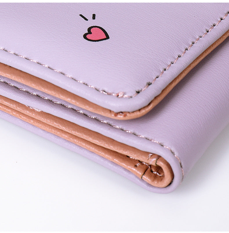 Cute And Simple Printed Student Multi-card Coin Purse