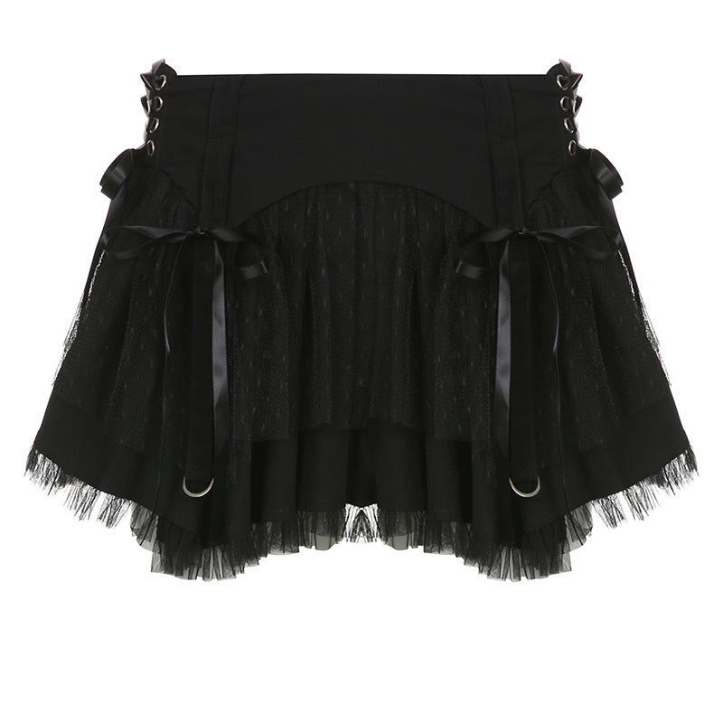 Bow Tie Half Length Short Skirt