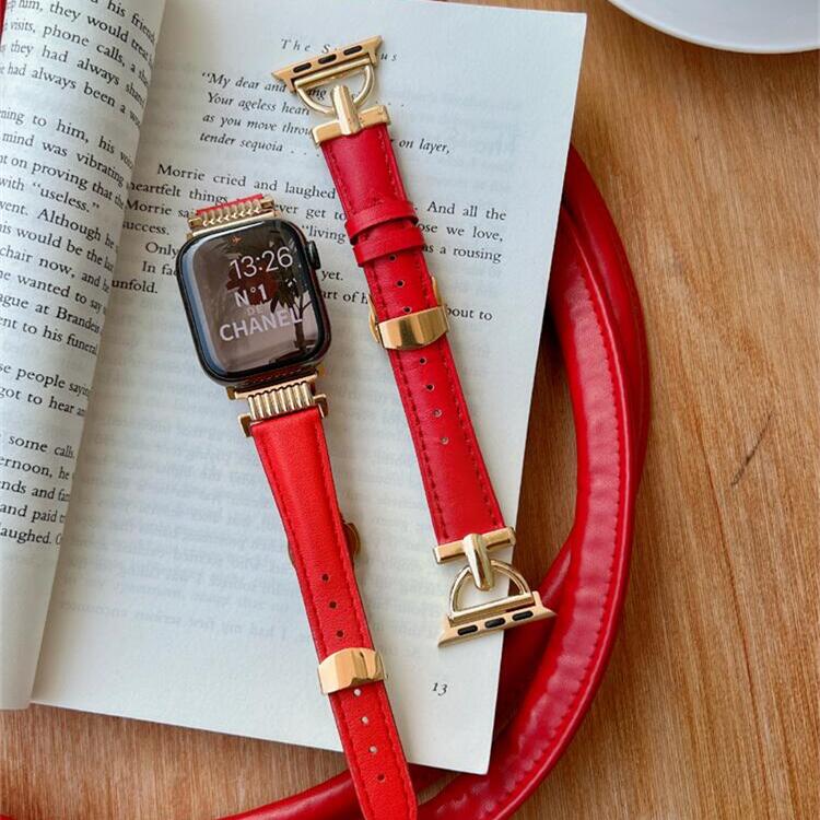 Læderarmbånd Nytårsrød Pige
