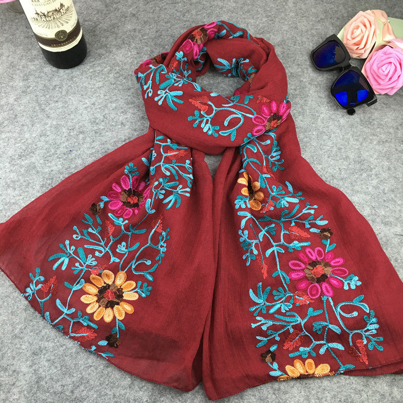 Indian Nibor Cotton And Linen Scarf