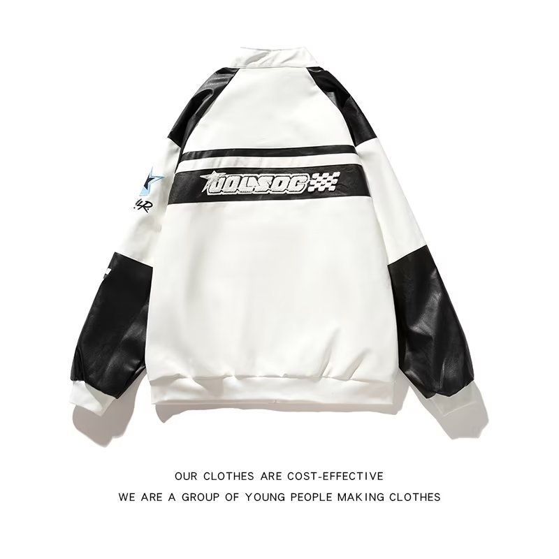 Youth Fashion Loose Lapels Baseball Uniform Jacket