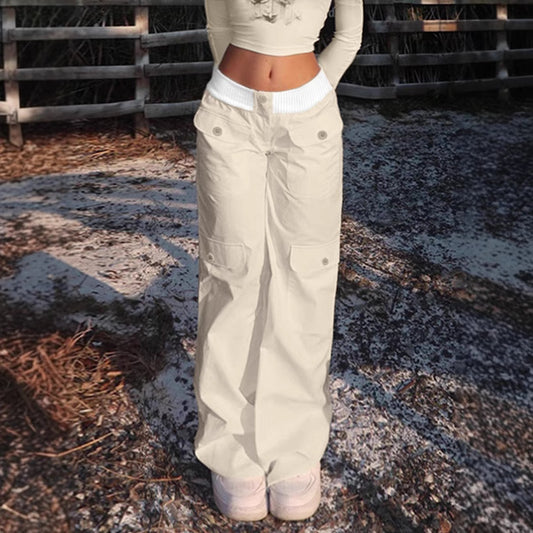High Street Hot Girl Straight Slimming Casual Pants Wide Leg Trousers