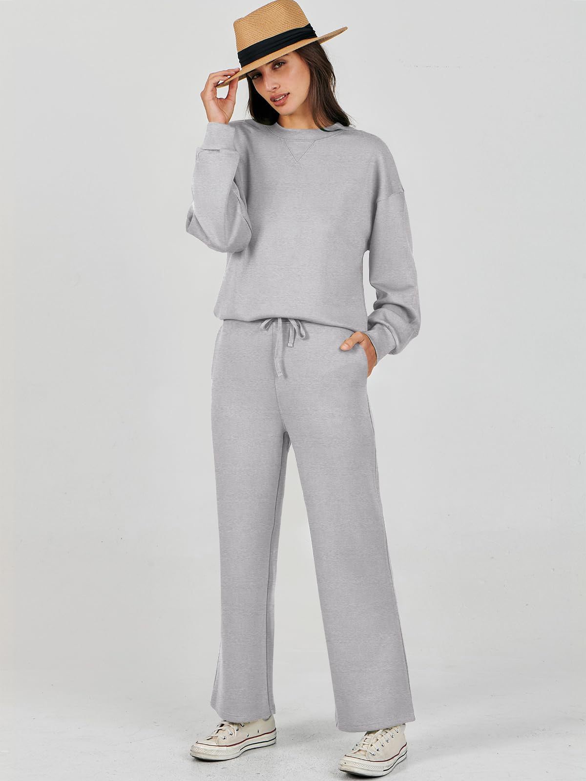 Fashion Casual Long Sleeve Sweater Suit