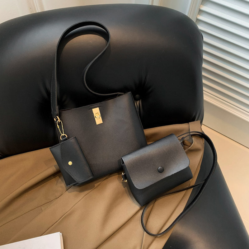 Håndskuldertaske i vestlig stil, tredelt crossbodytaske