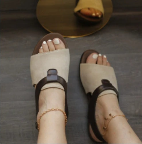 Summer Flat Round Toe Casual Buckle Female Sandals