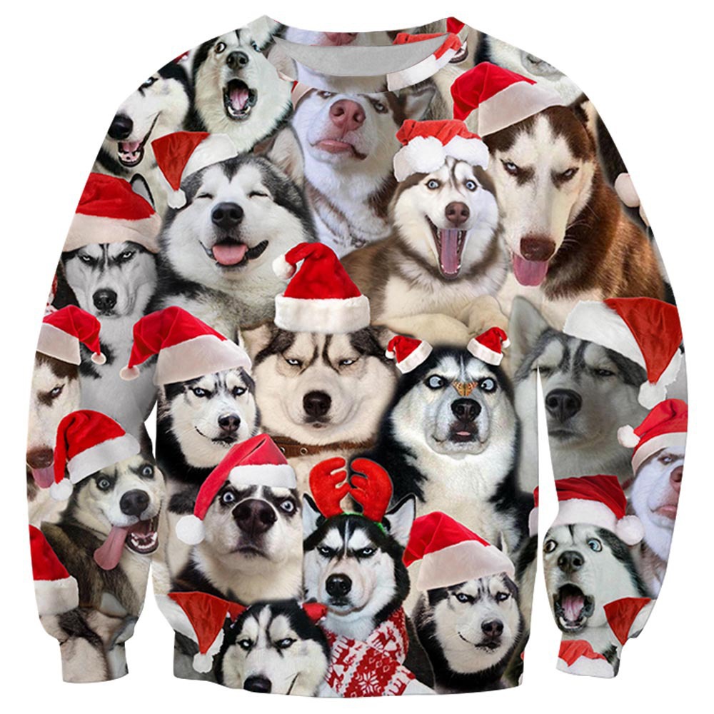 Printed Fashion Loose Men's Round Neck Long Sleeve T-Shirt