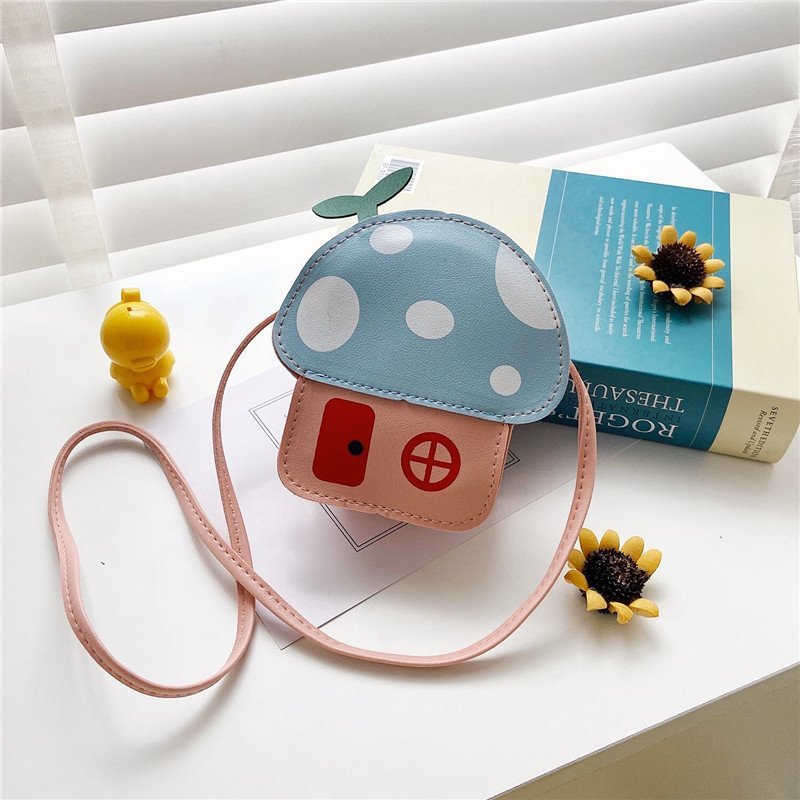 Cartoon Cute Children's Bag Shoulder Bag Korean Casual Messenger Bag Small Mushroom Coin Purse
