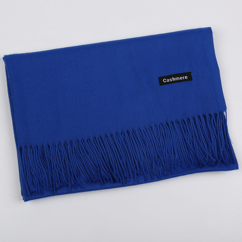 Solid Color Artificial Cashmere Scarf Female 220g Warm Shawl
