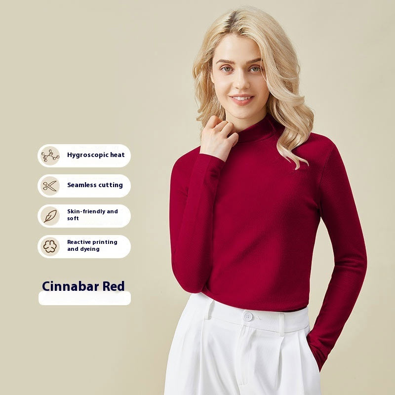 Hyaluronic Acid Half Collar Top Heating Inner Long-sleeved Shirt