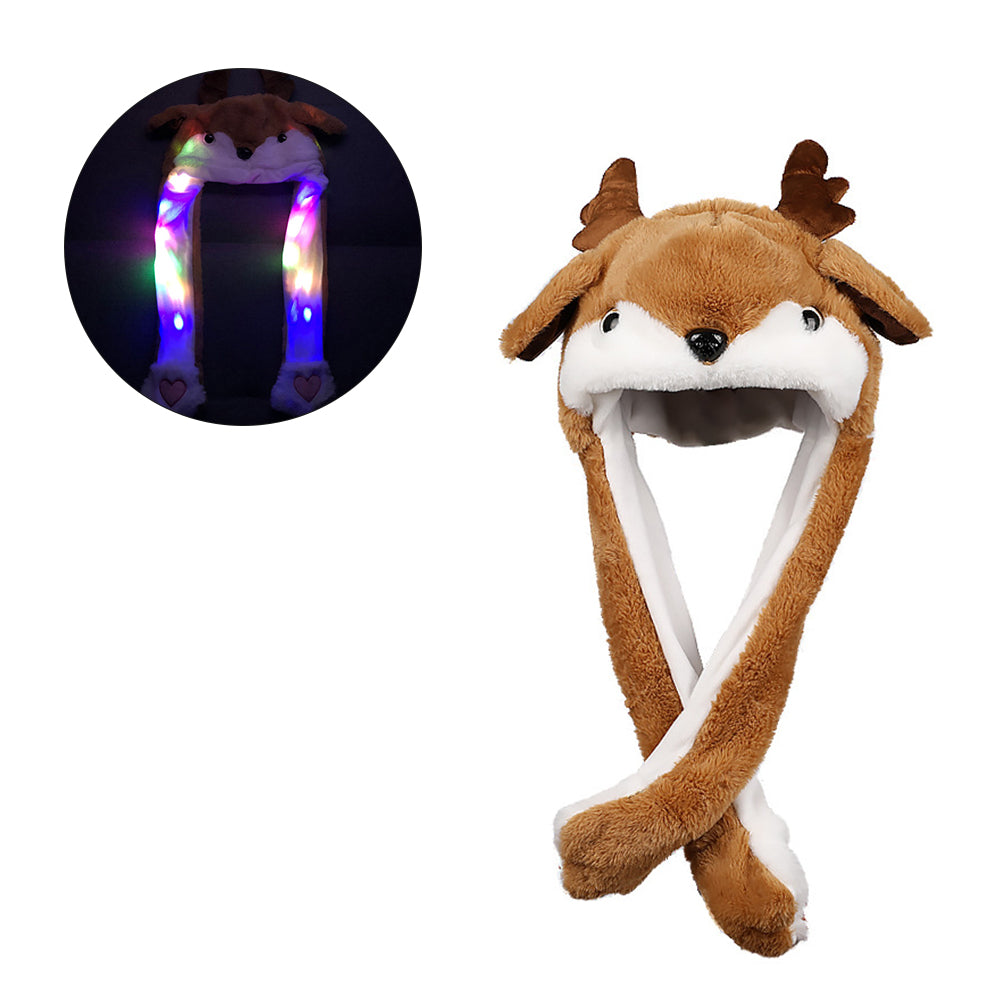 Christmas Hat Gift Led Light Newly Cute Bunny Plush Decor Gi