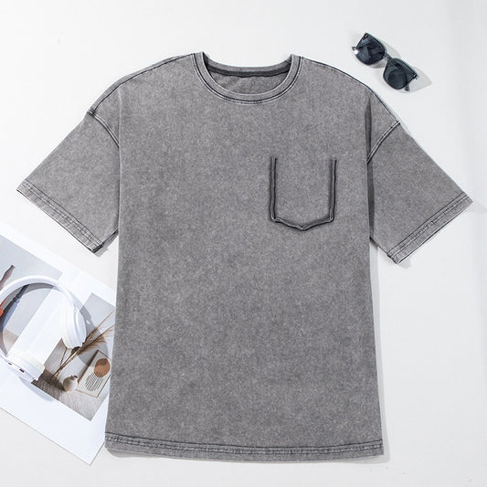 Women's Loose Shoulder Round Neck Pullover