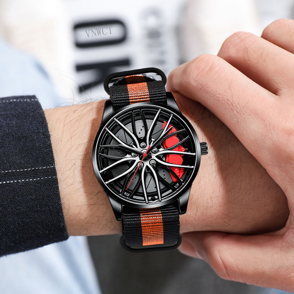 Nylon Wheel Hubs Creative Quartz Watch Men's Watch