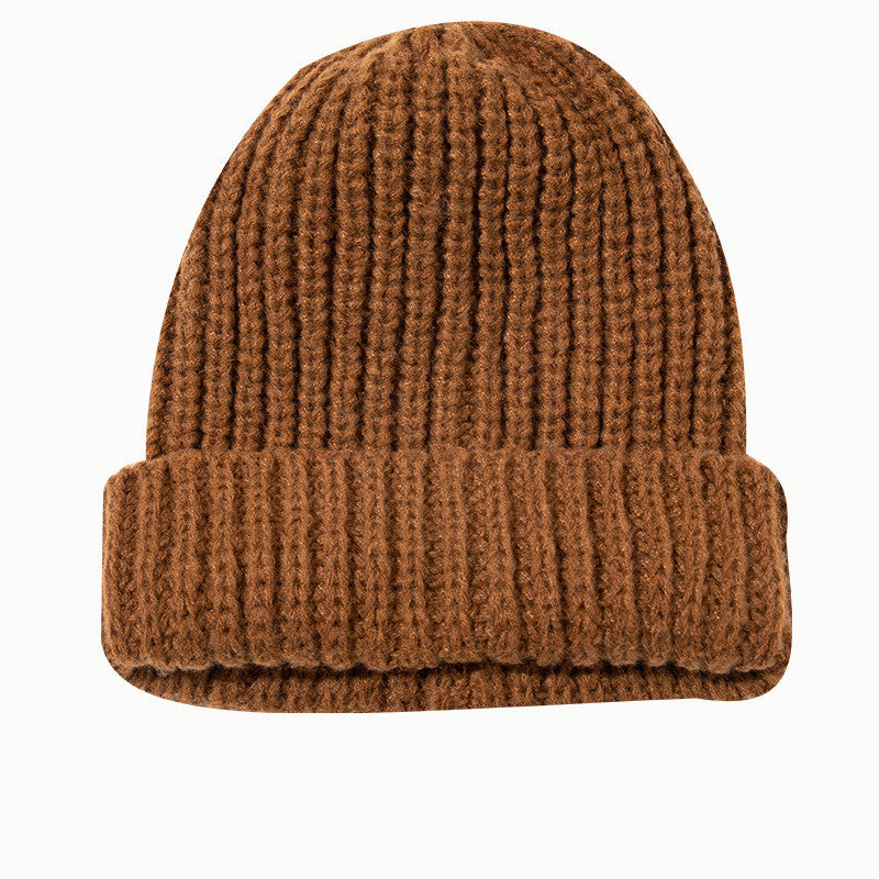 Japanese Simple Solid Flanging Wool Hat