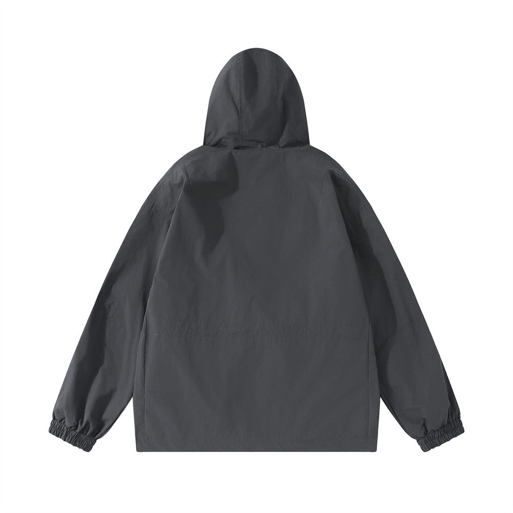 Pure Color Fashion Brand Wind Coat Men's Spring And Autumn Wear Functional Outdoor