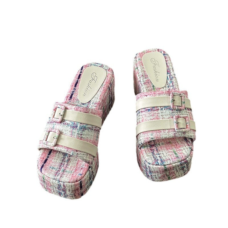 Simple All-match Wedge Platform Women's Sandals