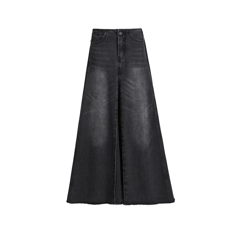 Women's American-style Black High Waist Skirt