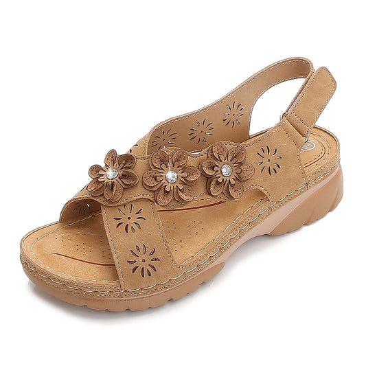 Women's Flower Round Toe Casual Sandals