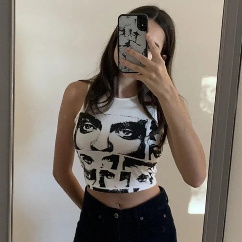Women's Printed Round Neck T-shirt Slim Fit