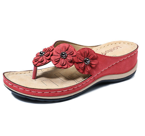Retro Slope With Casual Flip-Flops