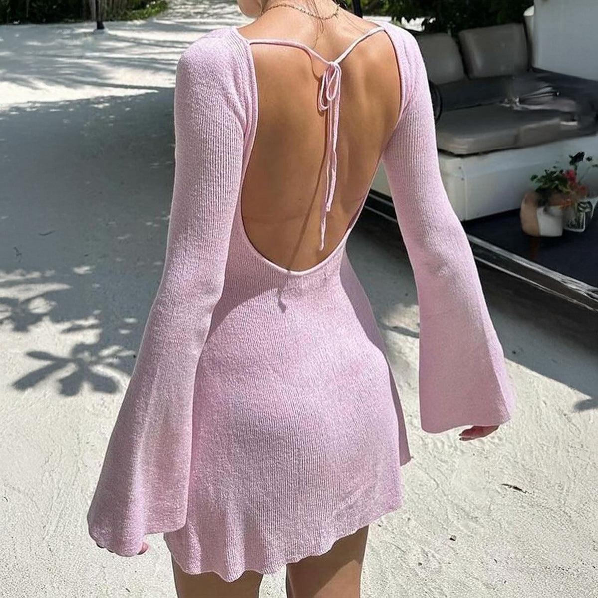 Y2K Chic Elegant Long-Sleeve Womens Dress