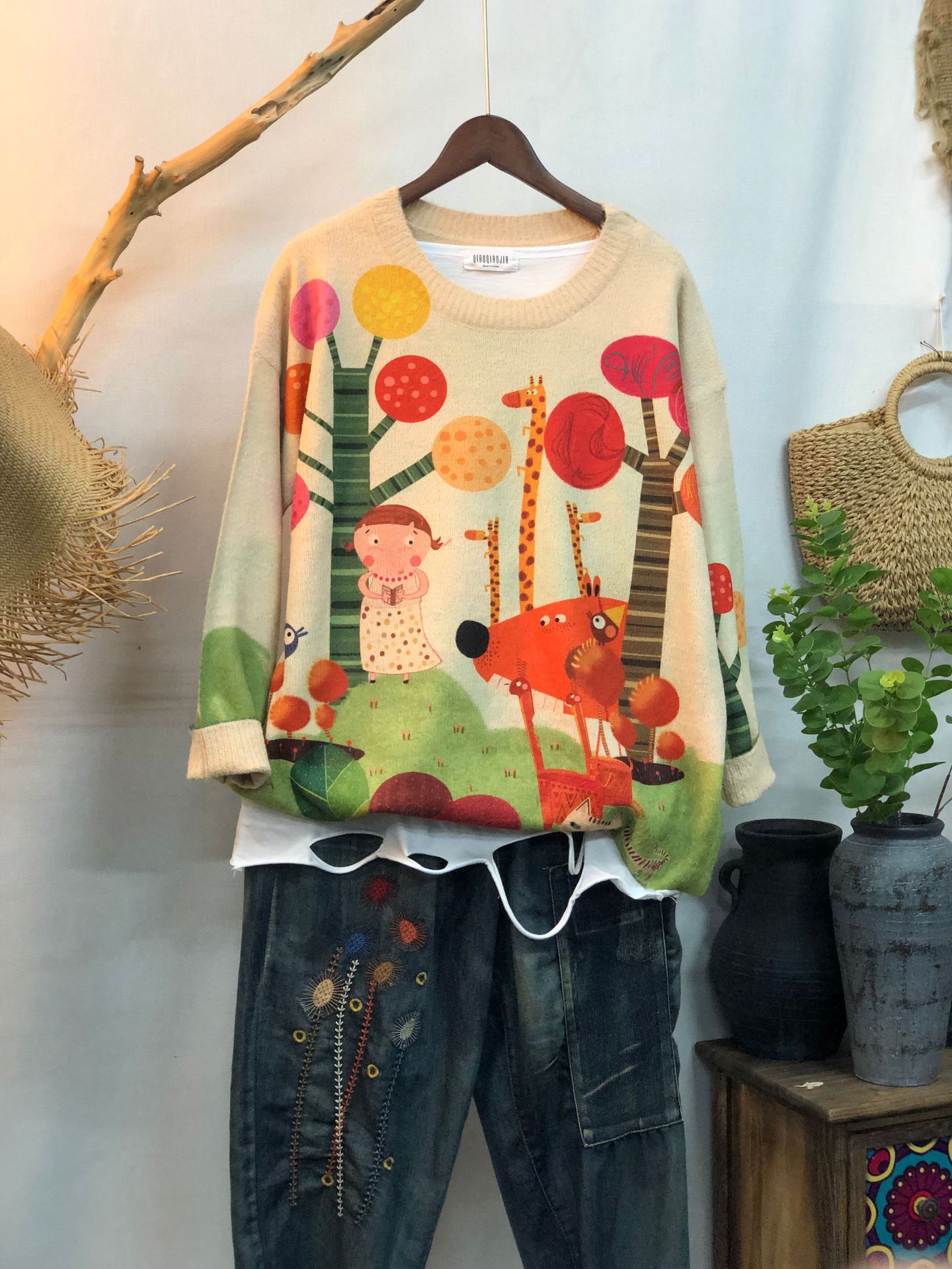 New Women's Loose-fitting Round-neck Sweater For Outerwear