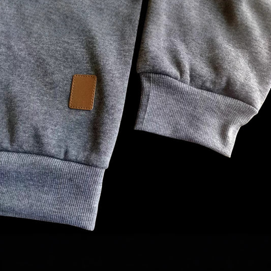 Mænds Halvhøj Krave Half Zip Langærmet Sports Casual Ensfarvet Fleecetrøje