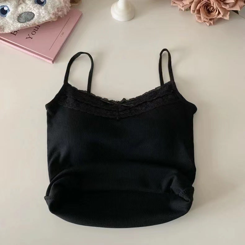Bow Lace Seamless With Braces And Breast Pad