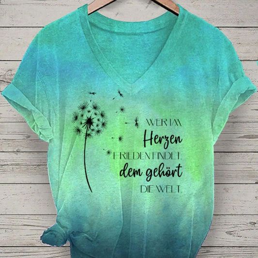 Women's V-neck Short-sleeved T-shirt