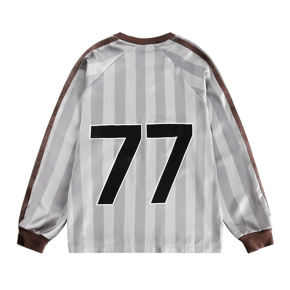 American Sports Loose Men's And Women's Side Striped Top