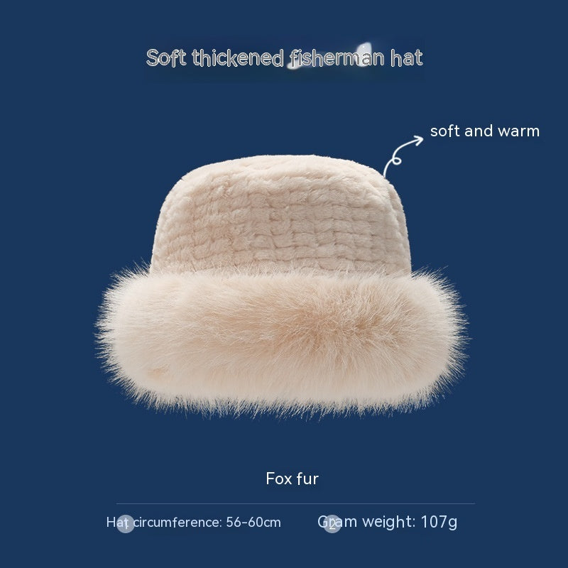 Velvet Hood Female Winter Korean Style Face Small Extra Thick Protection