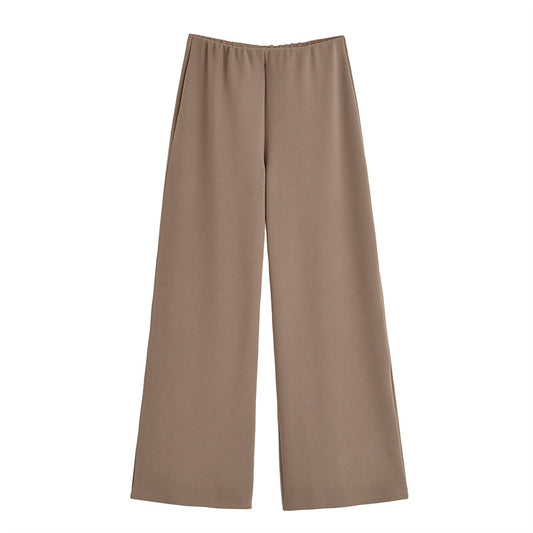 Sleeveless Top And Wide-leg Pants Set For A Chic, Elegant Look