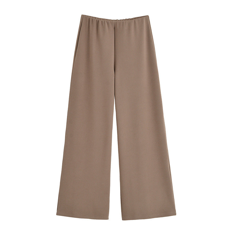 Sleeveless Top And Wide-leg Pants Set For A Chic, Elegant Look