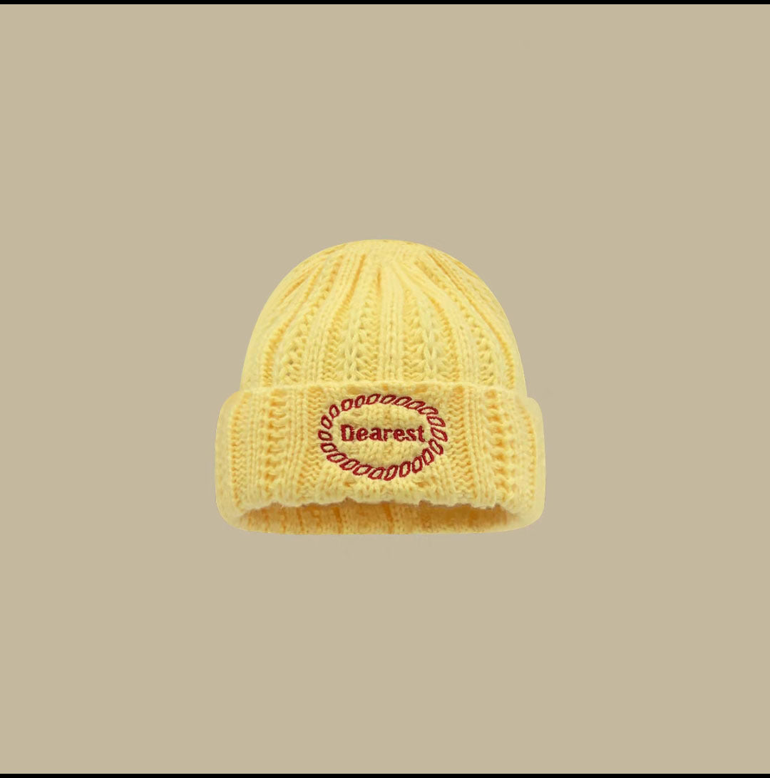 Women's Korean Letter Embroidery Wool Hat