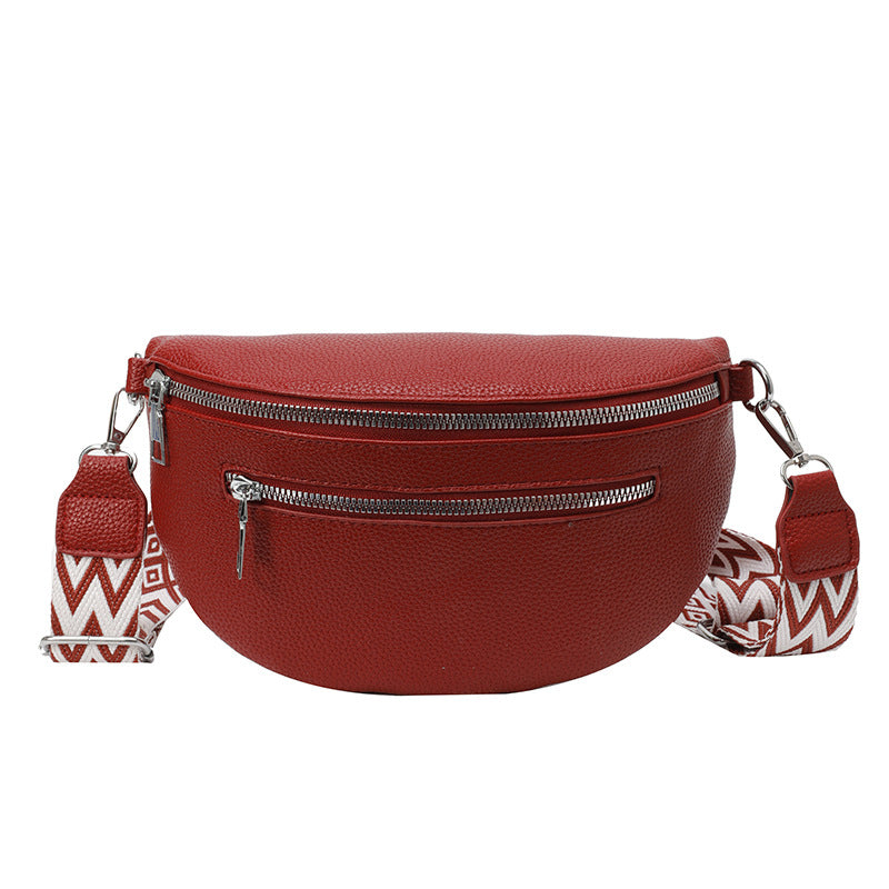 Wide Shoulder Strap Large Capacity Saddle Bag