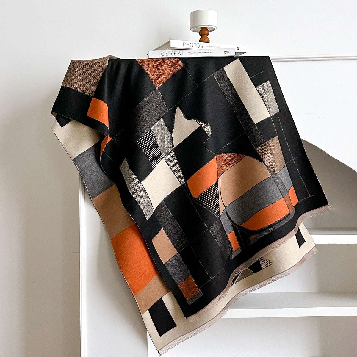 High-grade Elegant Shawl European And American Scarf Cashmere-like