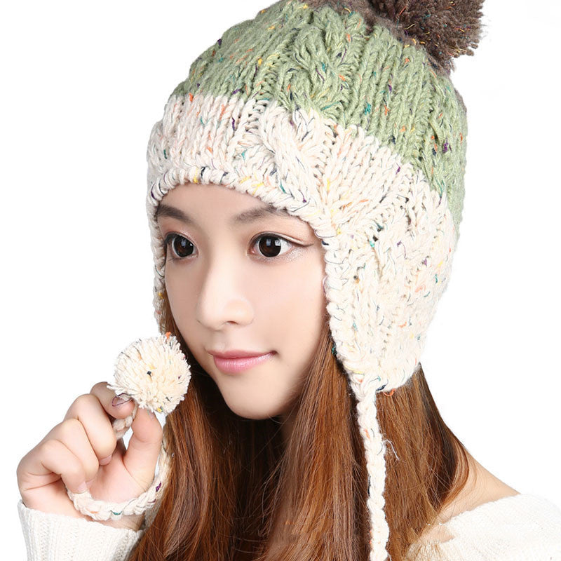 Versatile Tricolor Patchwork Ear Guard Ball