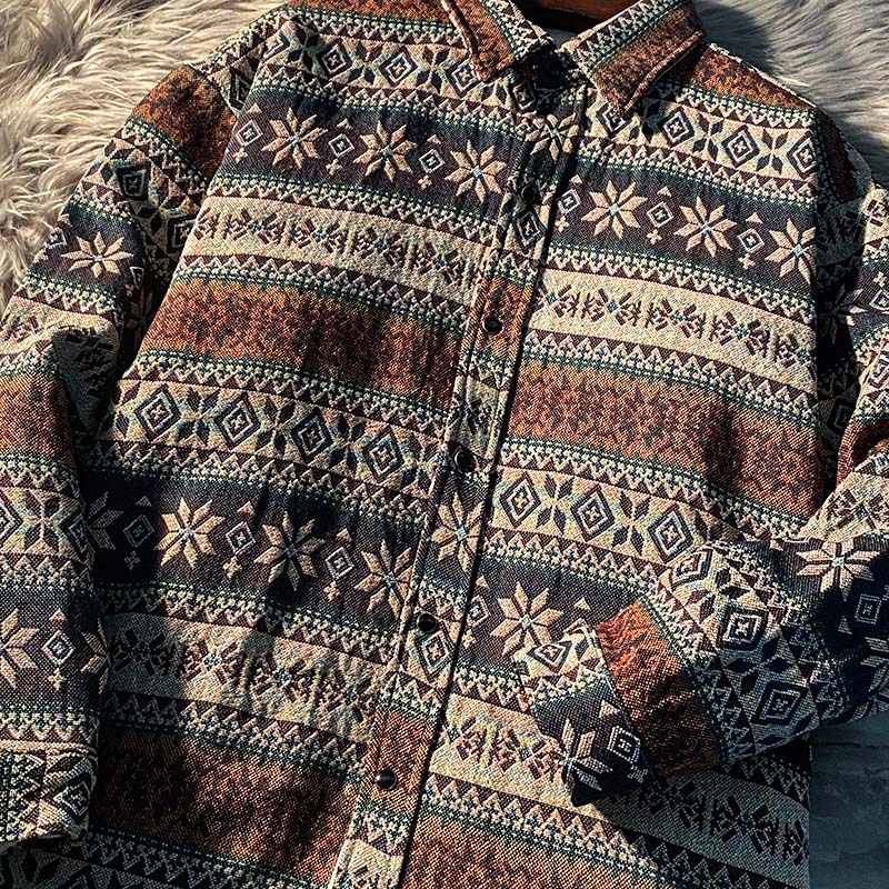 Woolen Jacket Retro With Long Sleeve Shirt