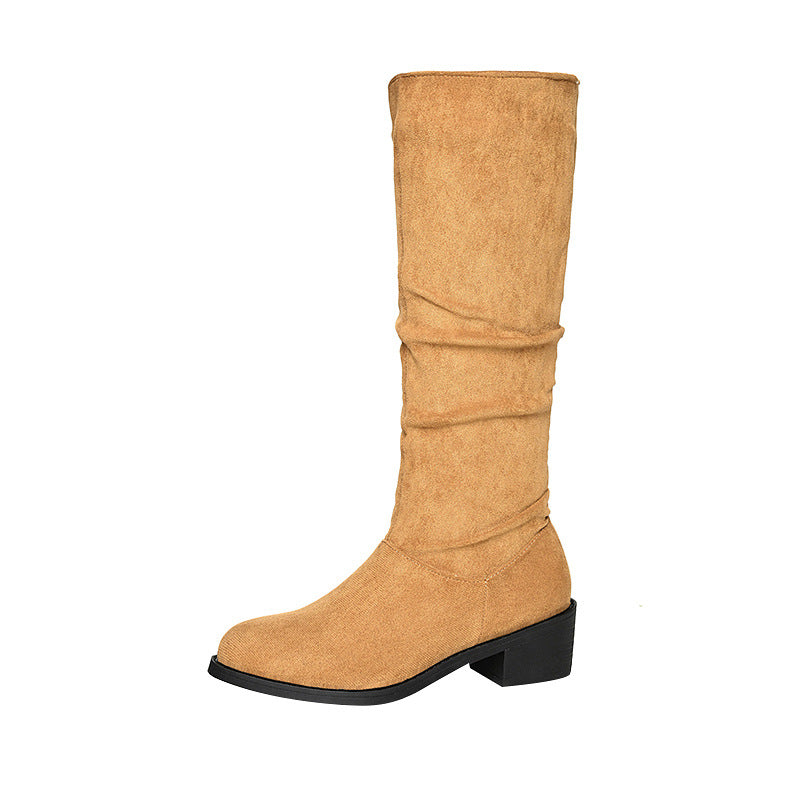 Womens Chunky-Heel Over-the-Knee Boots For FallWinter New Style