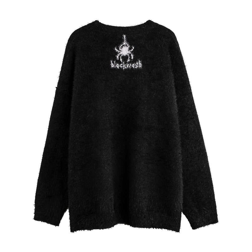 Spider Web Jacquard Sweater For Men