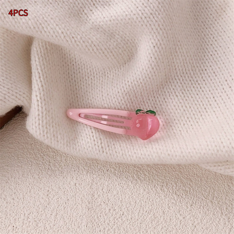 Peach Transparent Pink Sweet Girls' Hairpin