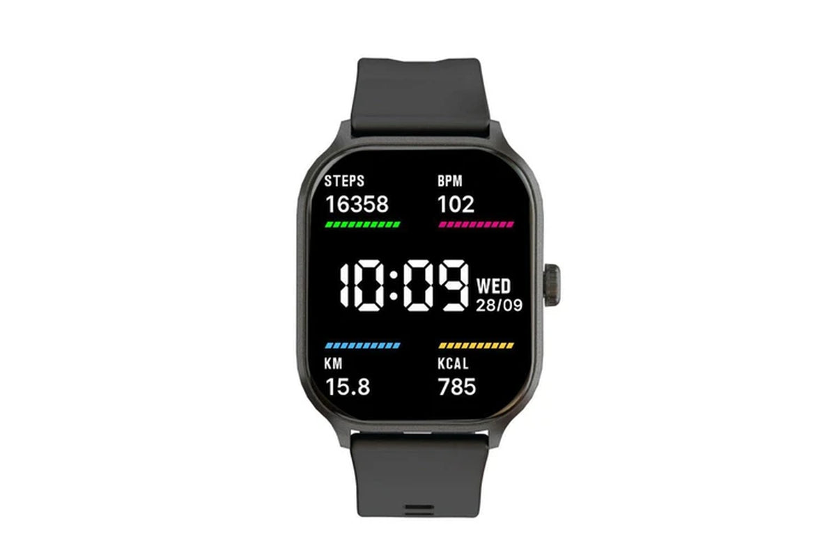 V-Fitness IP68 Smart Watch 2In Touch Screen Apple/Google Fit Tracking Black