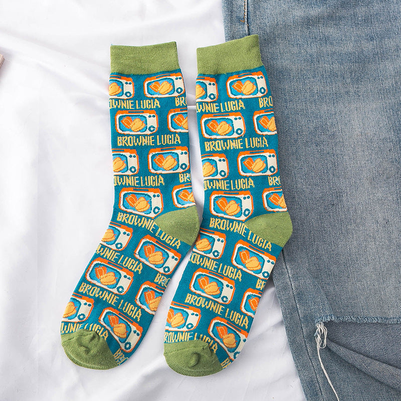 Stockings Children Personality Cotton Middle Tube