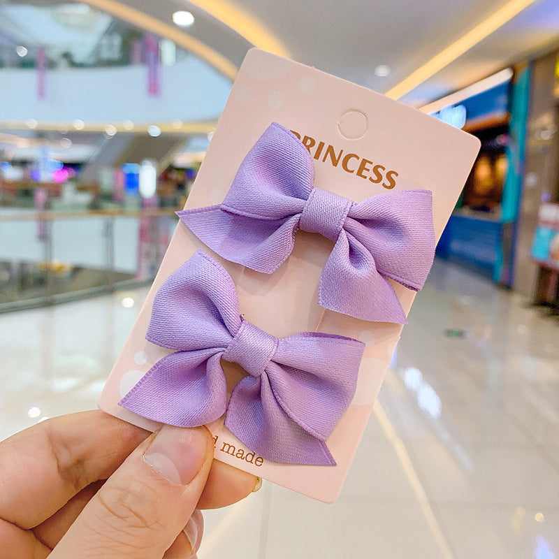 Children's  Girls Baby Princess Side Cute Flannel  Bow Hairpin