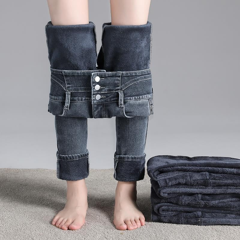Women's Ultra-high-waisted Abdomen Jeans New Slim And Tight-fitting