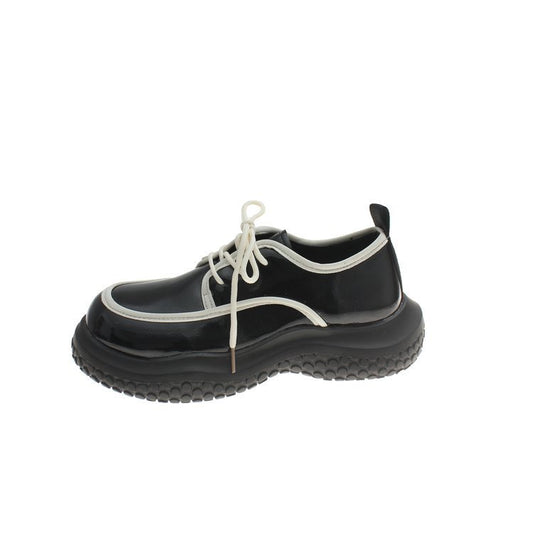 Women's Fleece All Match British Style Leather Shoes
