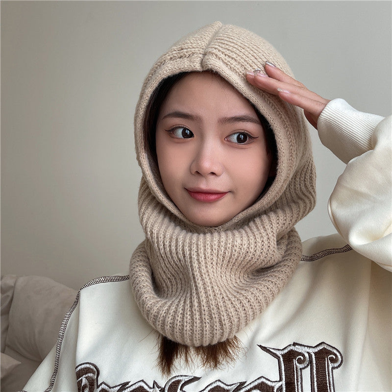 Pull Rope Simple Knit Head Hat